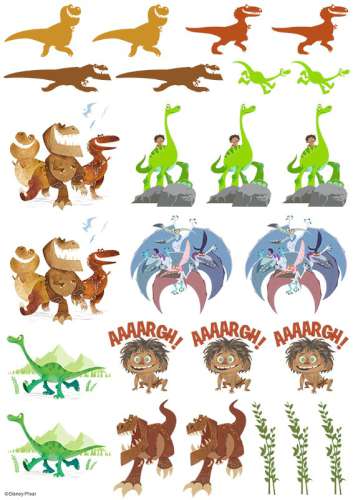 The Good Dinosaur Edible Character Icon Sheet - Click Image to Close